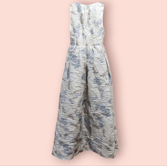 Tory Burch Jacquard Cloque Dahlia Ivory Gown Dress Formal - Picture 3 of 11